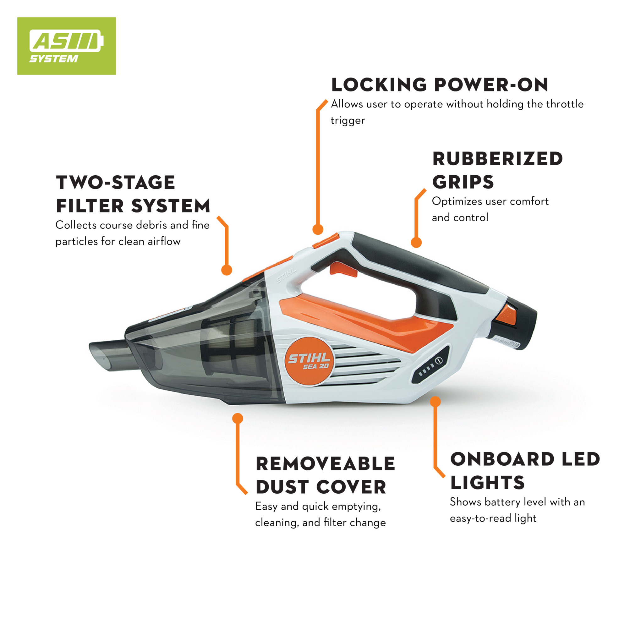 STIHL SEA 20 Battery Powered Hand Vacuum